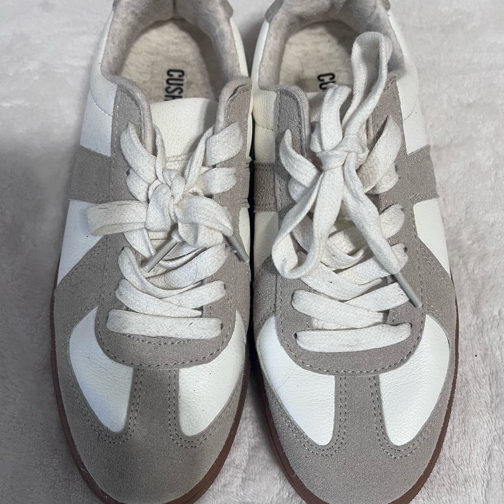 Casual White and Gray Women's Sneakers